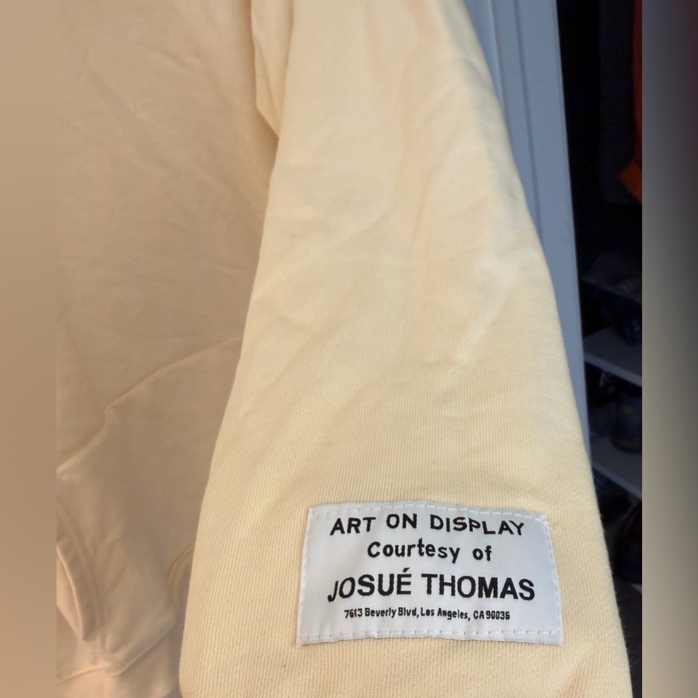 Gallery Dept. 100% Cotton Made In USA Graphic Hoodie, Butter Yellow, L - Picture 6 of 10